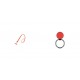 Phone Pendant GC-M4 Orange 46cm+Ring Holder Carbon Red