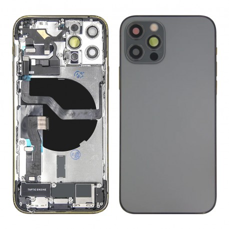 Apple iPhone 12 Pro Full Housing All Parts(Vibra/NFC/Charging Connector/Power/Volume/Flash Flex/Sim Tray) Graphite GRADE A