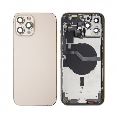 Apple iPhone 12 Pro Max Full Housing All Parts(Vibra/NFC/Charging Connector/Power/Volume/Flash Flex/Sim Tray) Gold GRADE A