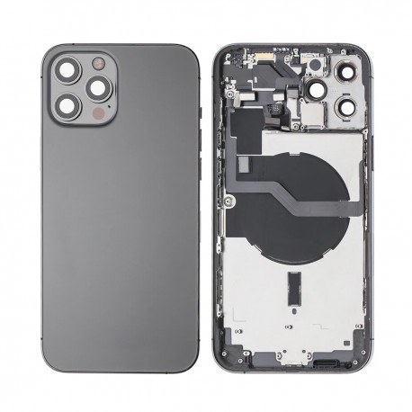 Apple iPhone 12 Pro Max Full Housing All Parts(Vibra/NFC/Charging Connector/Power/Volume/Flash Flex/Sim Tray) Graphite GRADE A