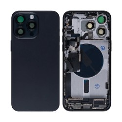 Apple iPhone 15 Pro Max Full Housing All Parts(Vibra/NFC/Charging Connector/Power/Volume/Flash Flex/Sim Tray)Black Titanium GR A