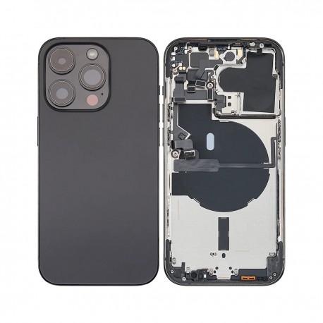 Apple iPhone 14 Pro Full Housing All Parts(Vibra/NFC/Charging Connector/Power/Volume/Wifi/Flash Flex/Sim Tray) Black GRADE A