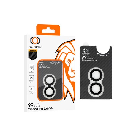 Apple iPhone 16/16 Plus Tempered Glass for Camera Lens Titanium 99% AR Aramid 2pcs
