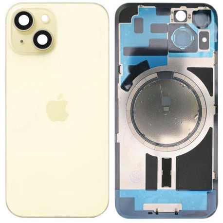 Apple iPhone 15 BackCover with Magsafe+Camera Lens Yellow GRADE A