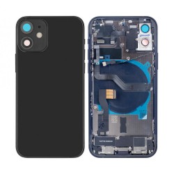 Apple iPhone 12 Full Housing All Parts(Vibra/NFC/Charging Connector/Power/Volume/Flash Flex/Sim Tray)Black GRADE A
