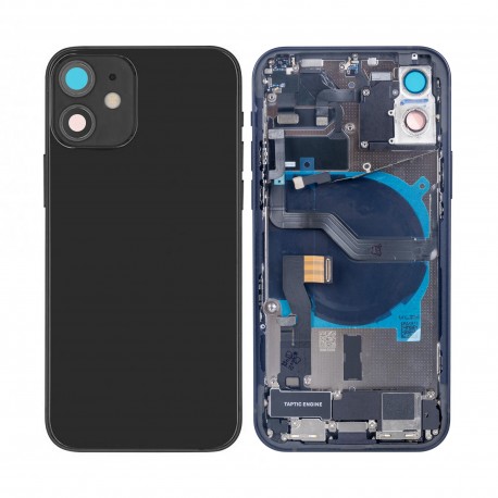 Apple iPhone 12 Full Housing All Parts(Vibra/NFC/Charging Connector/Power/Volume/Flash Flex/Sim Tray)Black GRADE A