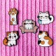 3D Sticker set of 5 Cat