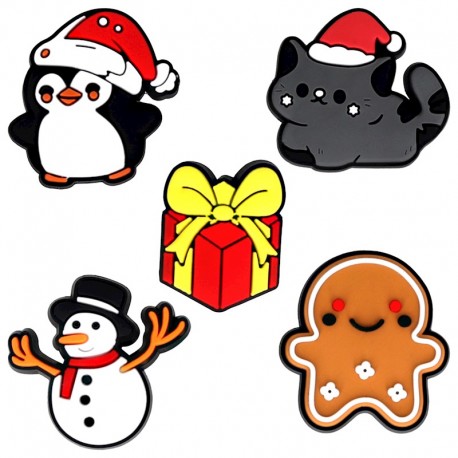 3D Sticker set of 5 Snowman