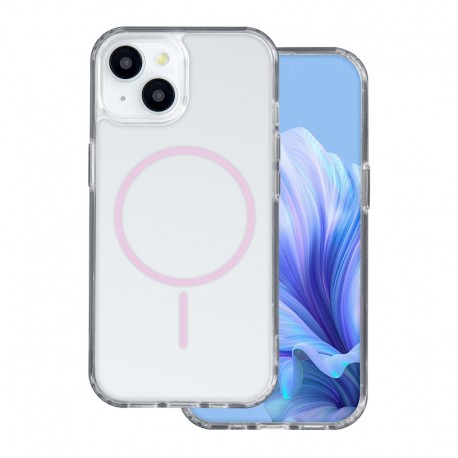 Apple iPhone 17 Pro Max Mag Thin AntiShock Open Ring Silicone Pink