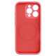 Apple iPhone 17 Pro Max Pure Color Magsafe Silicone Red