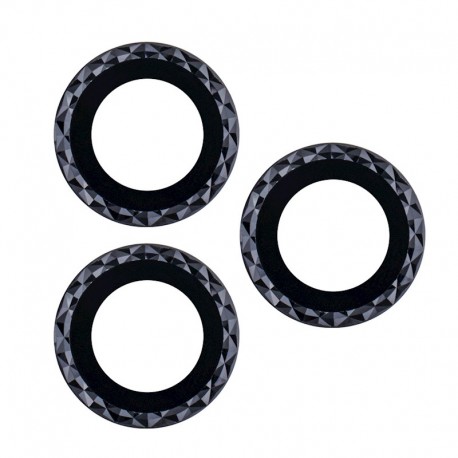 Apple iPhone 11 Tempered Glass for Camera Lens Black Glitter 2pcs