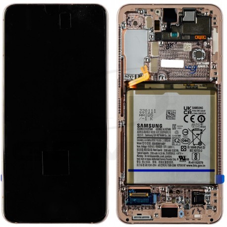 Samsung Galaxy S22 5G Lcd+Touch Screen+Frame+Battery Pink/Gold ORIGINAL
