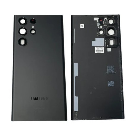 Samsung Galaxy S22 Ultra 5G BatteryCover+Camera Lens Black ORIGINAL SWAP