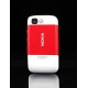 Nokia 5200 Set Cover white Red ORIGINAL