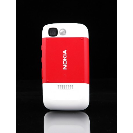 Nokia 5200 Set Cover white Red ORIGINAL