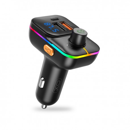 XO BCC17 FM Transmitter Bluetooth MP3 Car Charger 30W Black