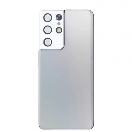 Samsung Galaxy S21 Ultra 5G BatteryCover+Camera Lens Silver ORIGINAL SWAP