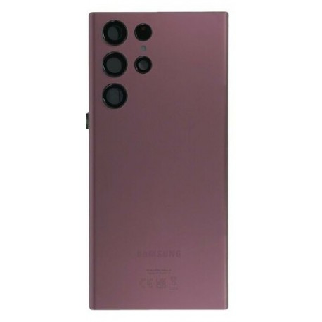Samsung Galaxy S22 Ultra 5G BatteryCover+Camera Lens Burgundy ORIGINAL SWAP