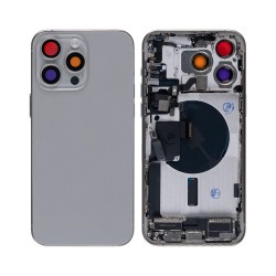 Apple iPhone 15 Pro Max Full Housing All Parts(Vibra/NFC/Charging Connector/Power/Volume/Flash Flex/Sim Tray)Natur Titanium GRA