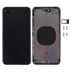 Apple iPhone 8 Plus BackCover Full Body+Camera Lens Black HQ