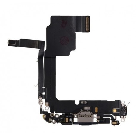 Apple iPhone 15 Pro Usb-C Connector+Microphone Black Pulled ORIGINAL