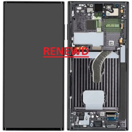 Samsung Galaxy S22 Ultra 5G Lcd+Touch Screen+Frame Black ORIGINAL Renewd