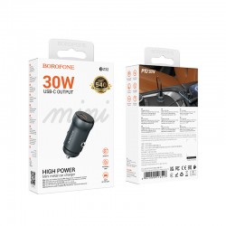 Borofone BZ32 PD 30W Usb-C Car Adapter Charger Black