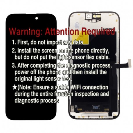 Apple iPhone 15 Pro Lcd+Touch Screen Black Diagnostic Tactical