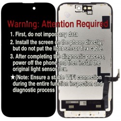 Apple iPhone 15 Lcd+Touch Screen Black Diagnostic Tactical