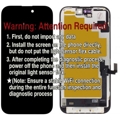 Apple iPhone 16 Lcd+Touch Screen Black Diagnostic SOFT OLED