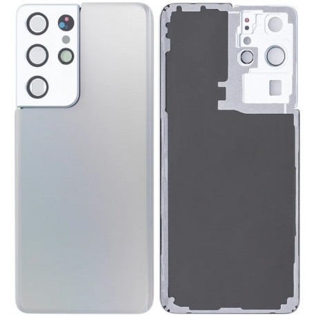 Samsung Galaxy S21 Ultra 5G BatteryCover+Camera Lens Silver GRADE A