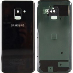 Samsung Galaxy A8 2018 BatteryCover+Camera Lens Black GRADE A