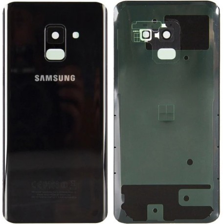 Samsung Galaxy A8 2018 BatteryCover+Camera Lens Black GRADE A