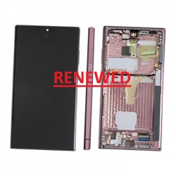 Samsung Galaxy S22 Ultra 5G Lcd+Touch Screen+Frame Burgundy (No Front Camera) ORIGINAL Renewed