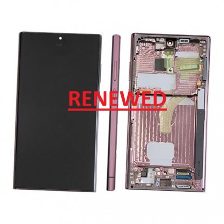 Samsung Galaxy S22 Ultra 5G Lcd+Touch Screen+Frame Burgundy (No Front Camera) ORIGINAL Renewed