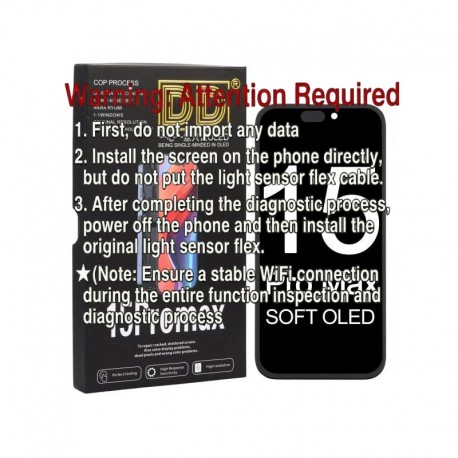 Apple iPhone 15 Pro Max Lcd+Touch Screen Black Diagnostic SOFT OLED DD