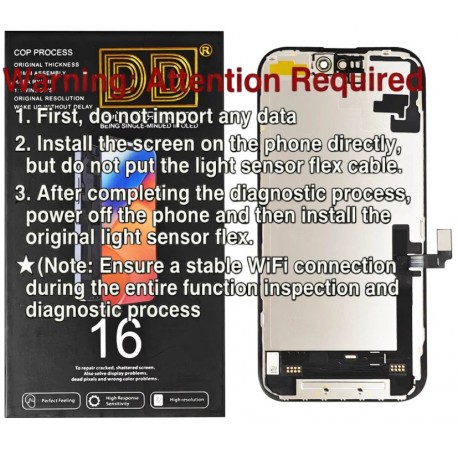 Apple iPhone 16 Lcd+Touch Screen Black Diagnostic SOFT OLED DD
