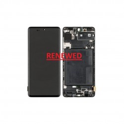 Samsung Galaxy A71 Lcd+Touch+Frame Black ORIGINAL Renewed