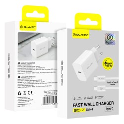 Blavec BC-7 GaN4 PD Wall Adapter 45W 3A Usb-C+Usb-C/Usb-C Cable White