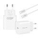 Blavec BC-7 GaN4 PD Wall Adapter 45W 3A Usb-C+Usb-C/Usb-C Cable White