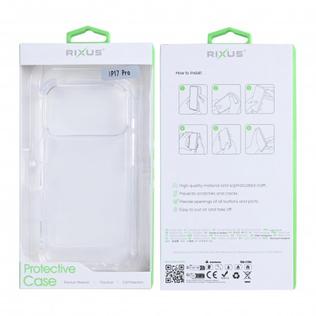 Apple iPhone 17 Pro Rixus Anti-Burst Silicone Transparent