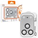 Apple iPhone 17 Pro Tempered Glass for Camera Island 95% AR+AF Full Metal Silver
