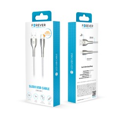 Forever Sleek Usb/Usb C DataCable 3A 1m White
