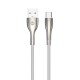 Forever Sleek Usb/Usb C DataCable 3A 1m White