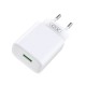 XO CE02D Usb Wall Adapter Charger QC 3.0 18W White