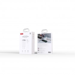 XO CE19 Wall Adapter Charger Usb QC 18W+Micro Usb Data Cable White