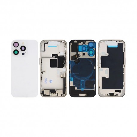 Apple iPhone 16 Pro Full Housing All Parts(Vibra/NFC/Charging Connector/Power/Volume/Wifi/Flash Flex/Sim Tray)White GRADE A