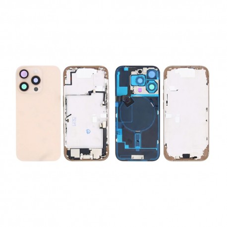 Apple iPhone 16 Pro Full Housing All Parts(Vibra/NFC/Charging Connector/Power/Volume/Wifi/Flash Flex/Sim Tray)Desert GRADE A