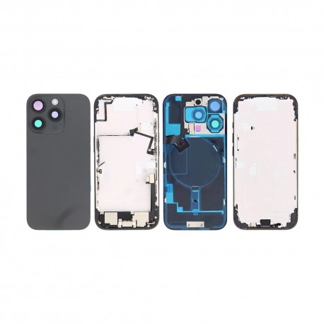 Apple iPhone 16 Pro Full Housing All Parts(Vibra/NFC/Charging Connector/Power/Volume/Wifi/Flash Flex/Sim Tray)Black GRADE A