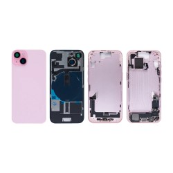Apple iPhone 15 Full Housing All Parts(Vibra/NFC/Charging Connector/Power/Volume/Flash Flex/Sim Tray)Pink GRADE A